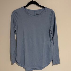 GAP Women's Long Sleeve Crew Top - Powder Blue